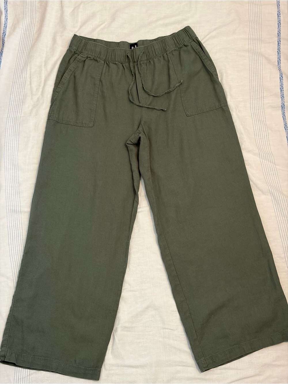 GAP Olive Green Wide Leg Drawstring Pants